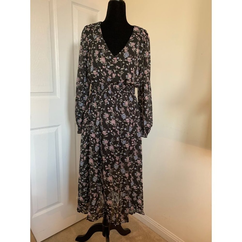 Boho Floral Print Chiffon Dress - Picture 10 of 12